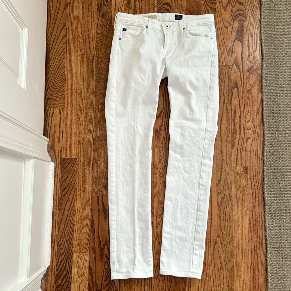 AG Adriano Goldschmied The Stevie Slim Straight White Size 27